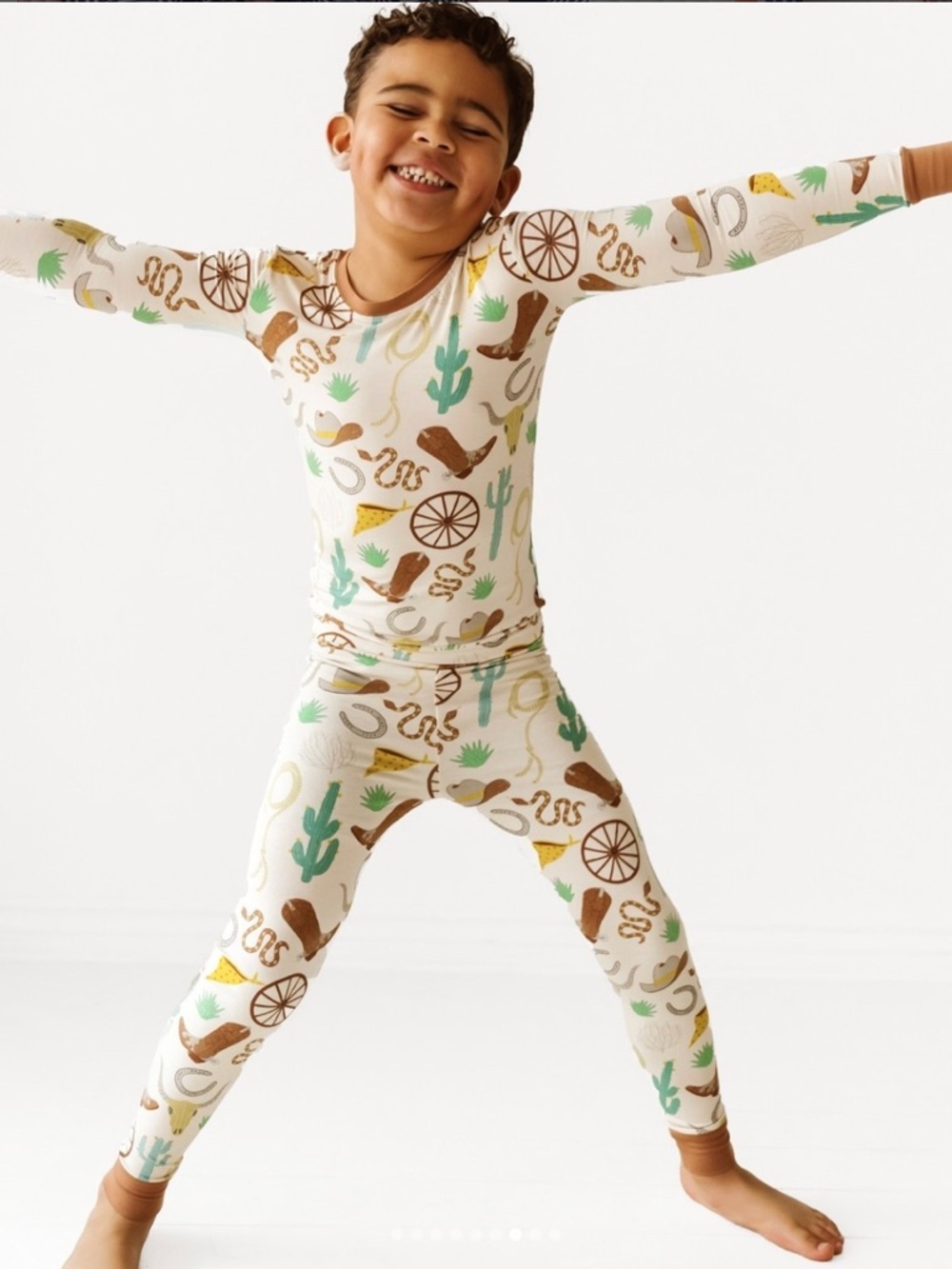 Little Sleepies Caramel Ready to Rodeo Two-Piece Pajama Set